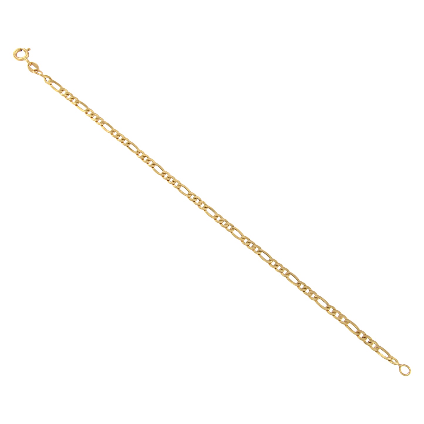 18ct gold Figaro mirror bracelet