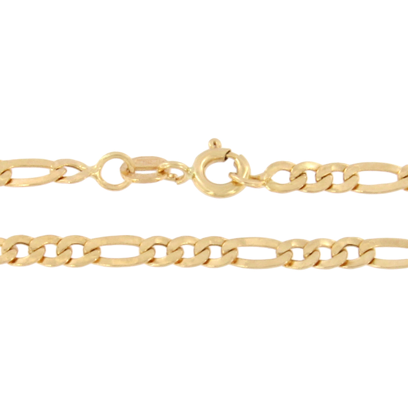 18ct gold Mirror figaro chain