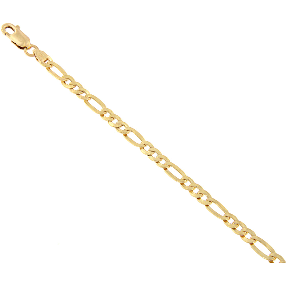 18ct gold Mirror Figaro Anklet