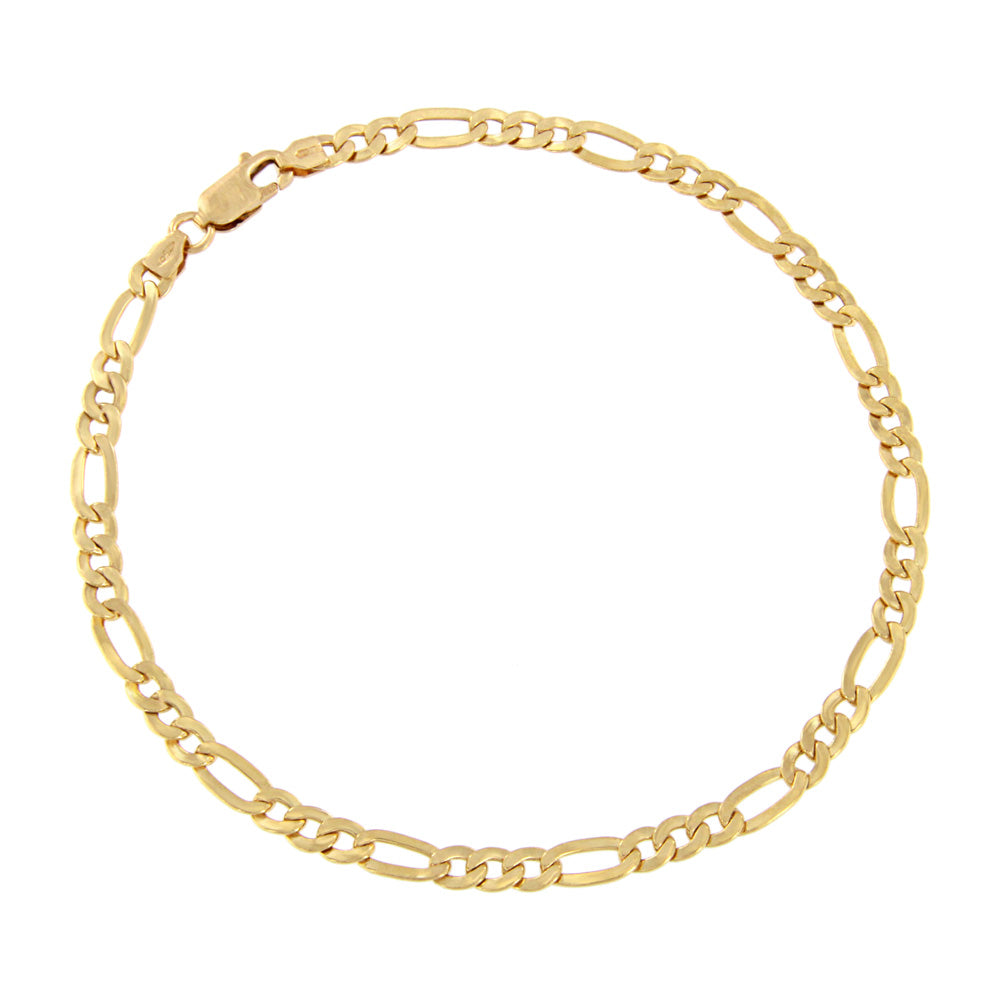 18ct gold Mirror Figaro Anklet