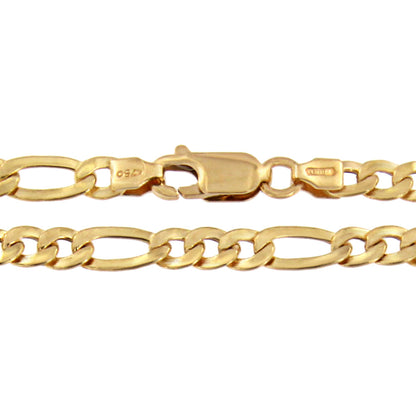 18ct gold Mirror figaro chain