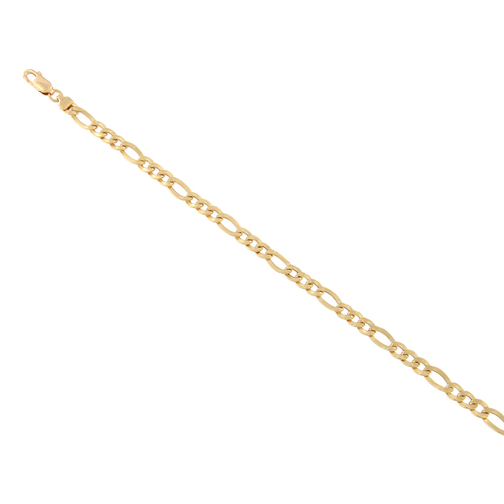 18ct gold Mirror figaro anklet