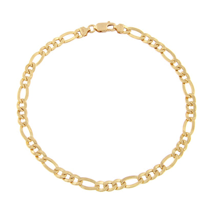 18ct gold Mirror figaro anklet