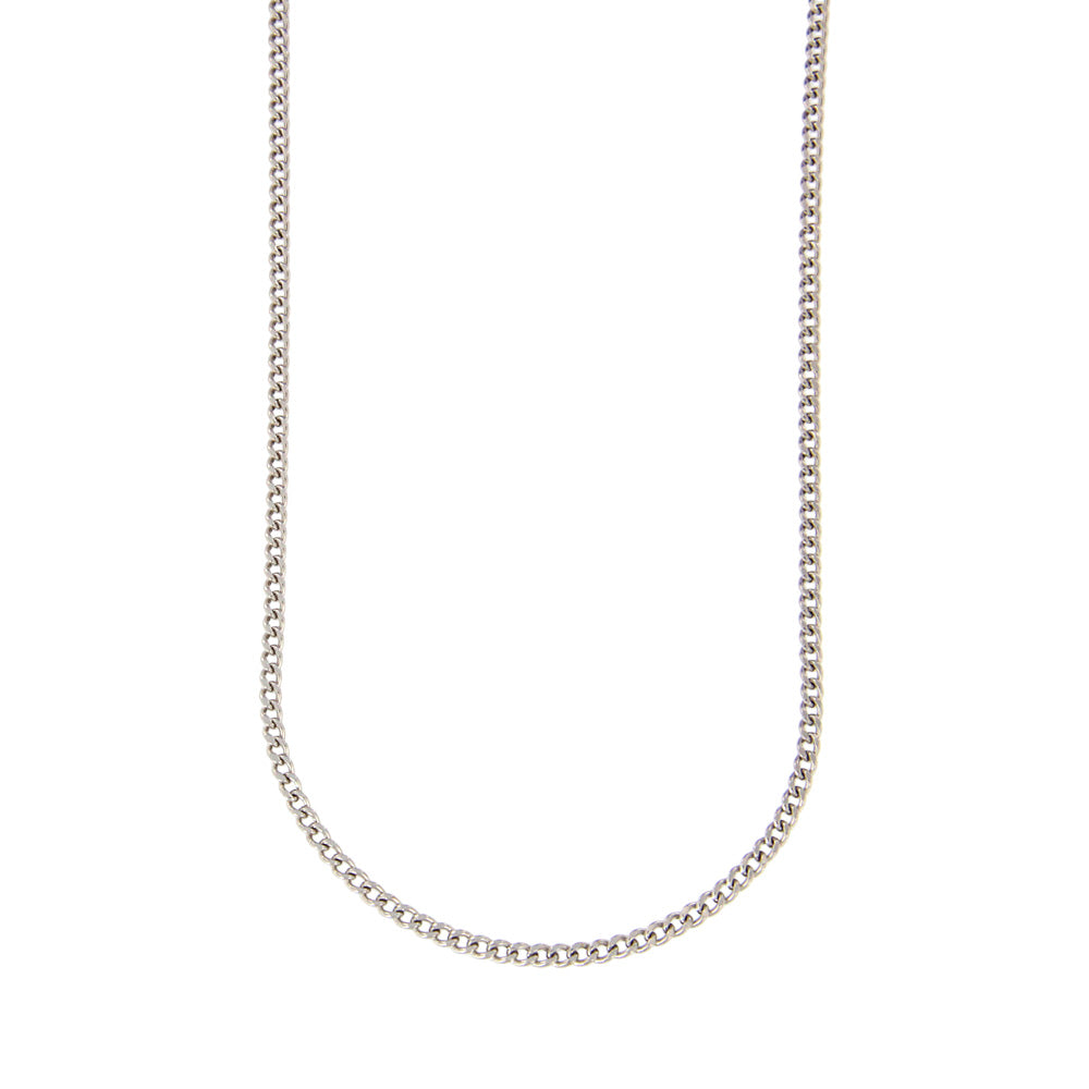 18ct gold White diamond curb chain