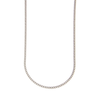 18ct gold White diamond curb chain