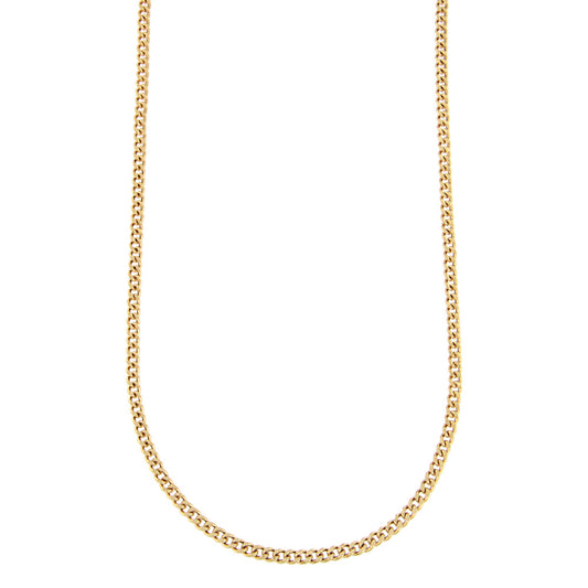 18ct gold Diamond cut curb chain