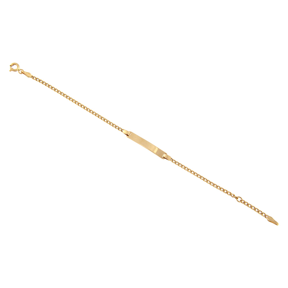 18ct gold Curb bracelet with plate