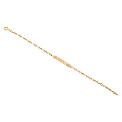 18ct gold Curb bracelet with plate