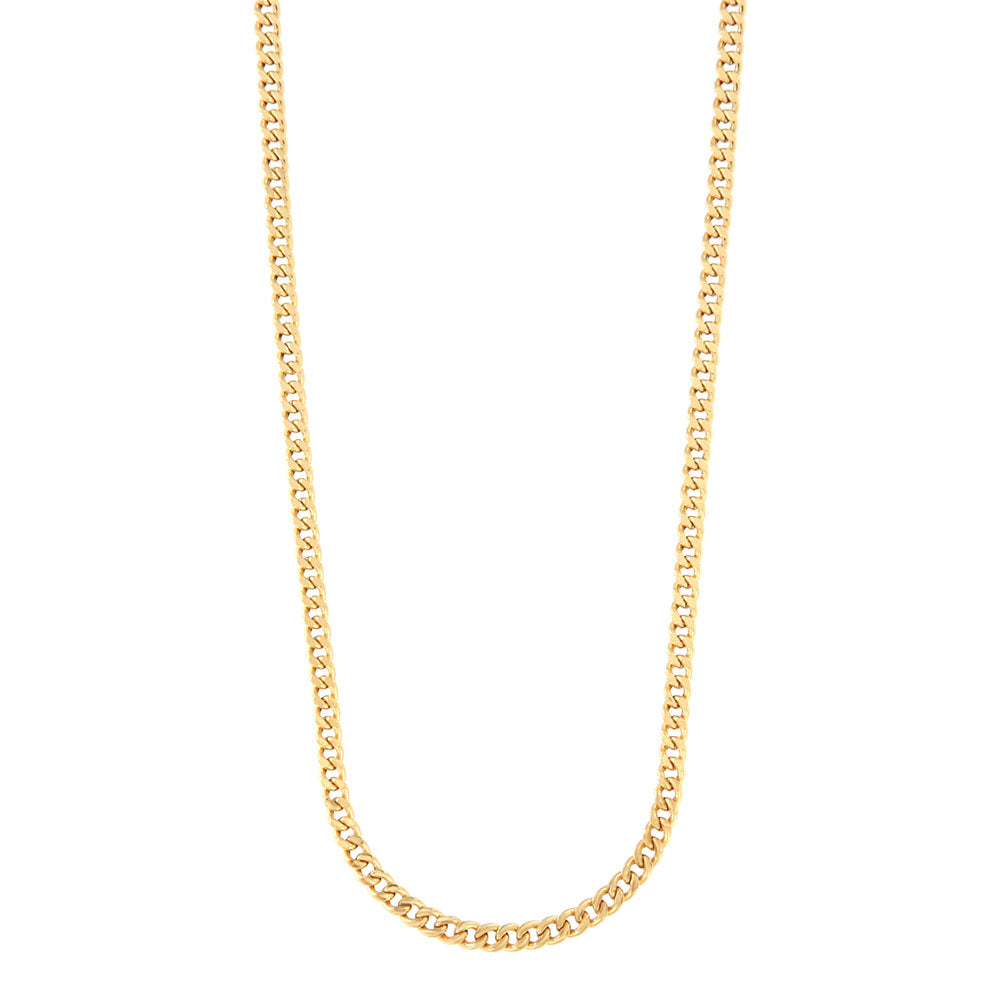 18ct gold Diamond cut curb chain