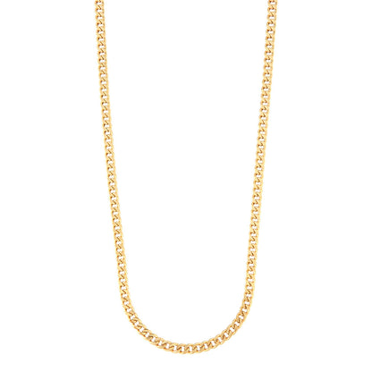 18ct gold Diamond cut curb chain