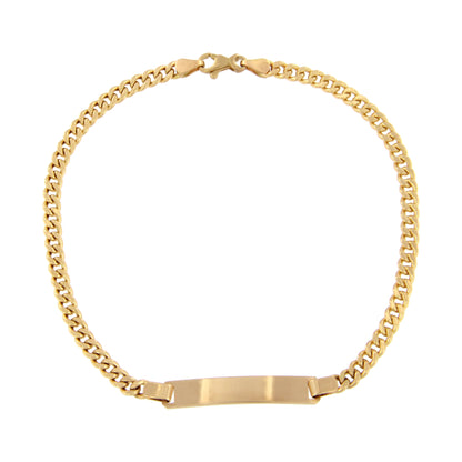 18ct gold Curb plate bracelet