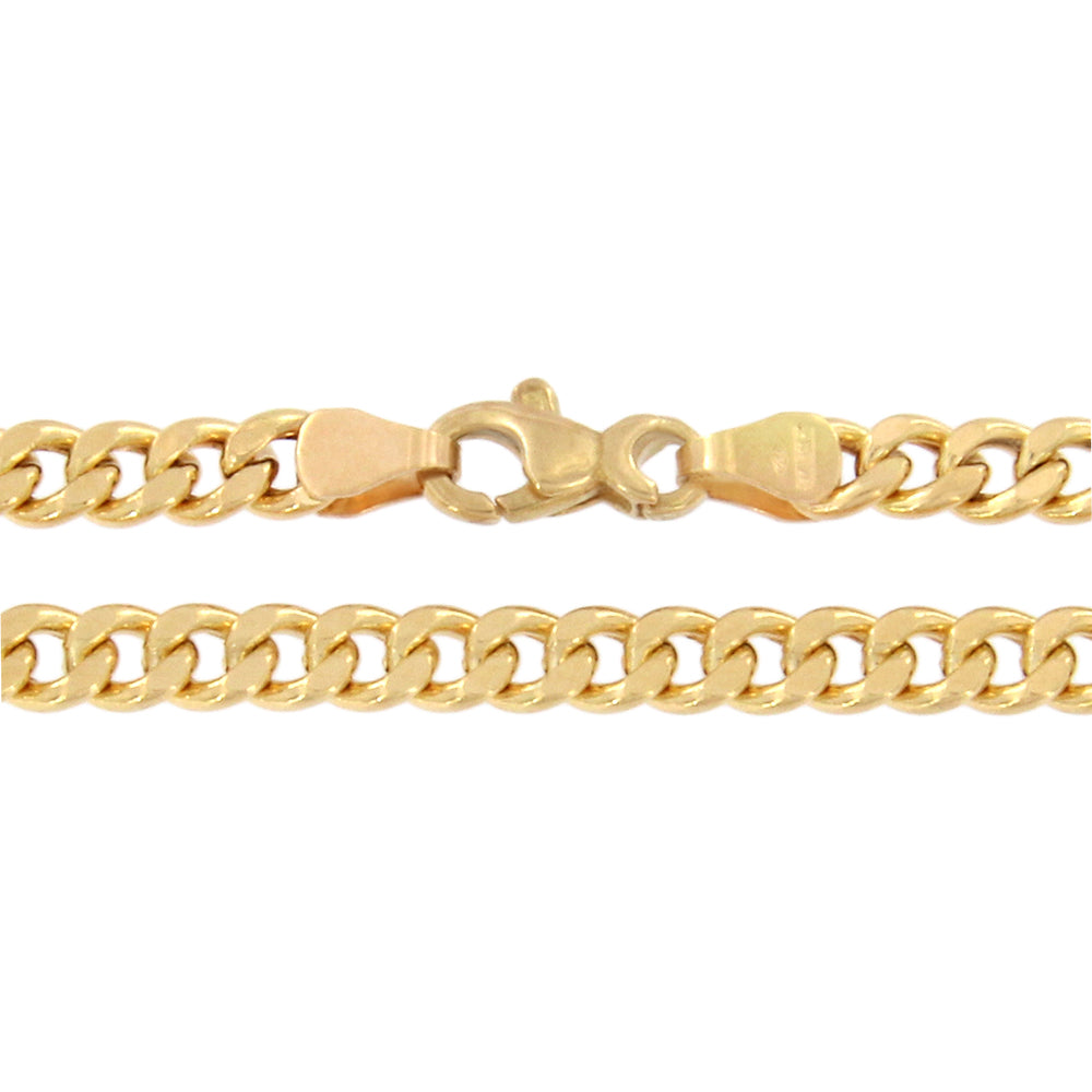 18ct gold Diamond cut curb chain