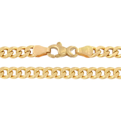 18ct gold Diamond cut curb chain