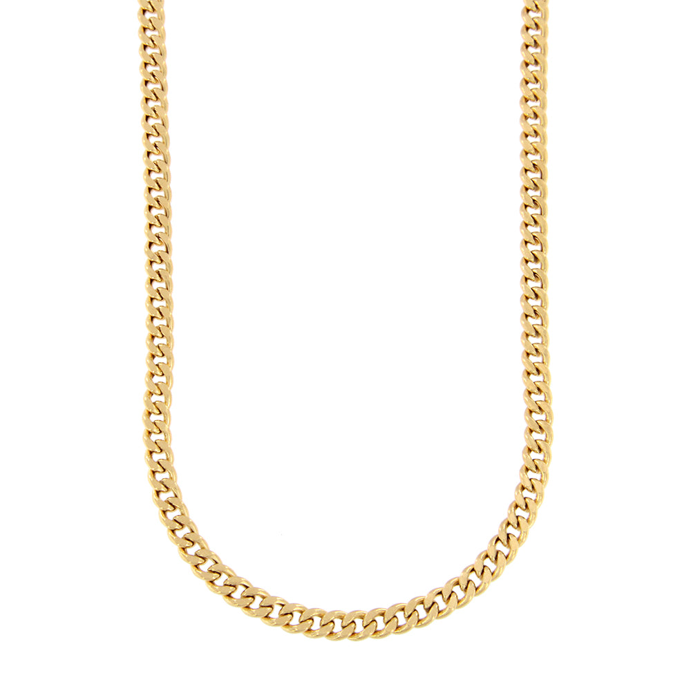 18ct gold Diamond cut curb chain