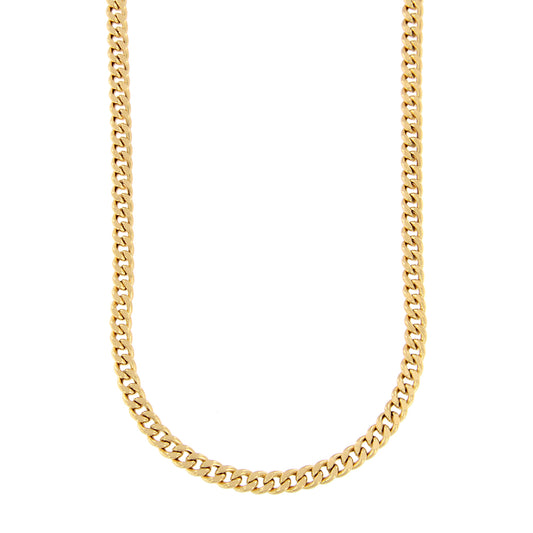 18ct gold Diamond cut curb chain