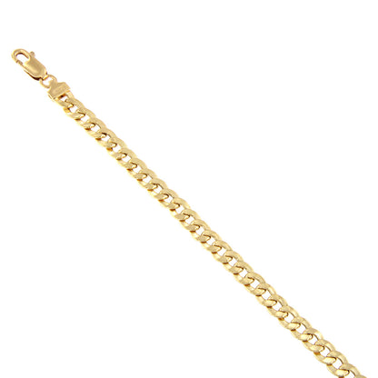 18ct gold Hammered curb anklet