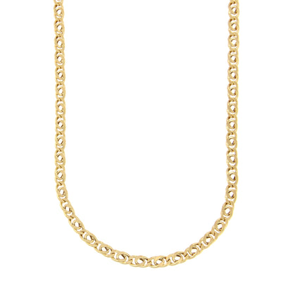 18ct gold Double mirror cut chain