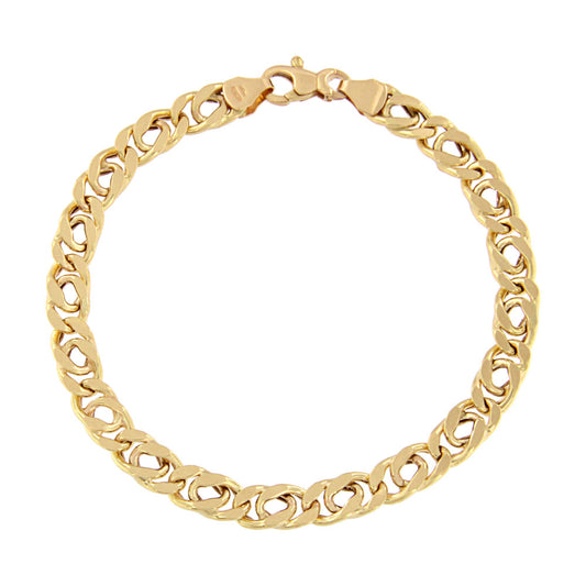 18ct gold Hollow diamond bracelet