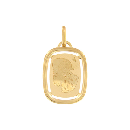 18ct gold Aries zodiac pendant