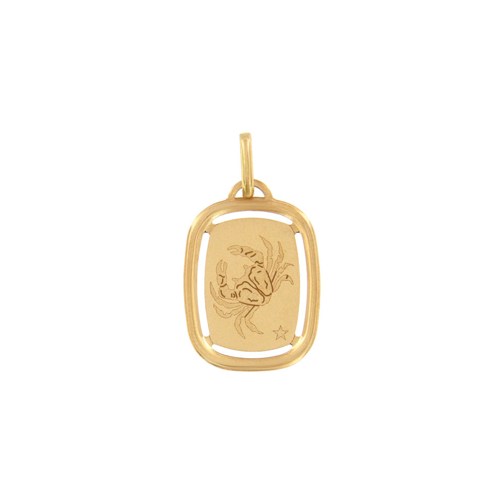 18ct gold Cancer zodiac pendant